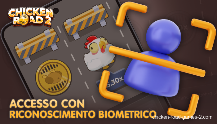 Protezione biometrica del giocatore nell'app Chicken Road 2