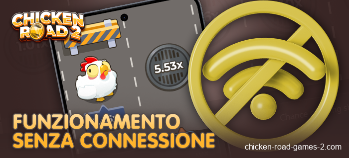 Funzionalità dell'app mobile Chicken Road 2 senza connessione a Internet