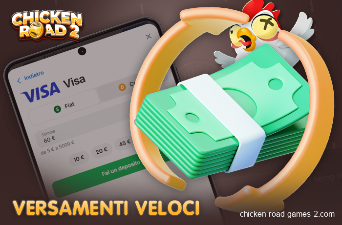 Pagamenti tramite l'app mobile Chicken Road 2