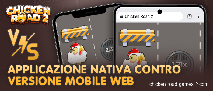 Confronto tra la versione web e l'app mobile di Chicken Road 2