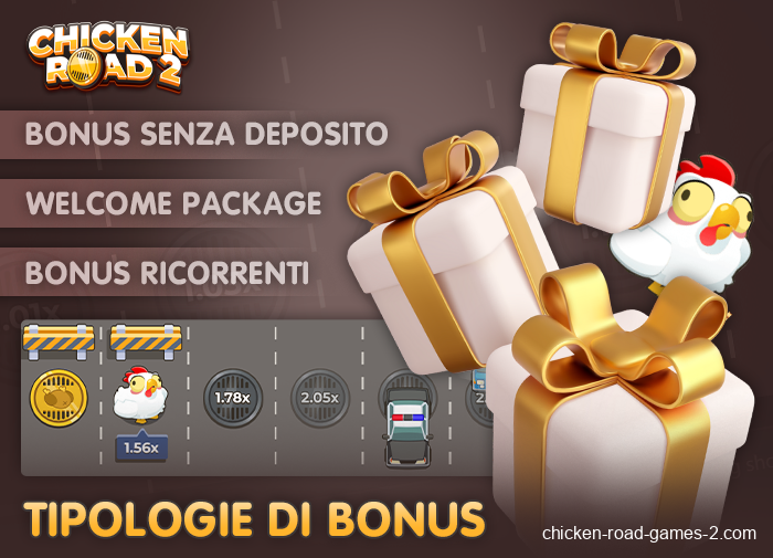 Tipi di bonus per i giocatori di Chicken Road 2