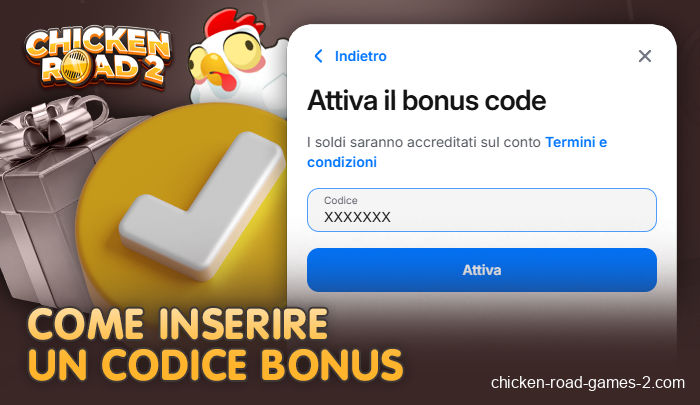 Guida all'attivazione del codice promozionale per Chicken Road 2
