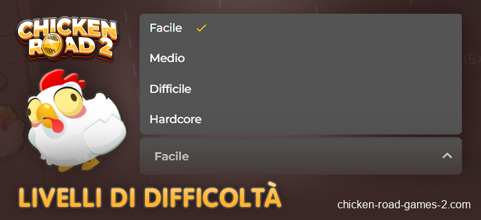 Impostazione del livello di difficoltà in Chicken Road 2